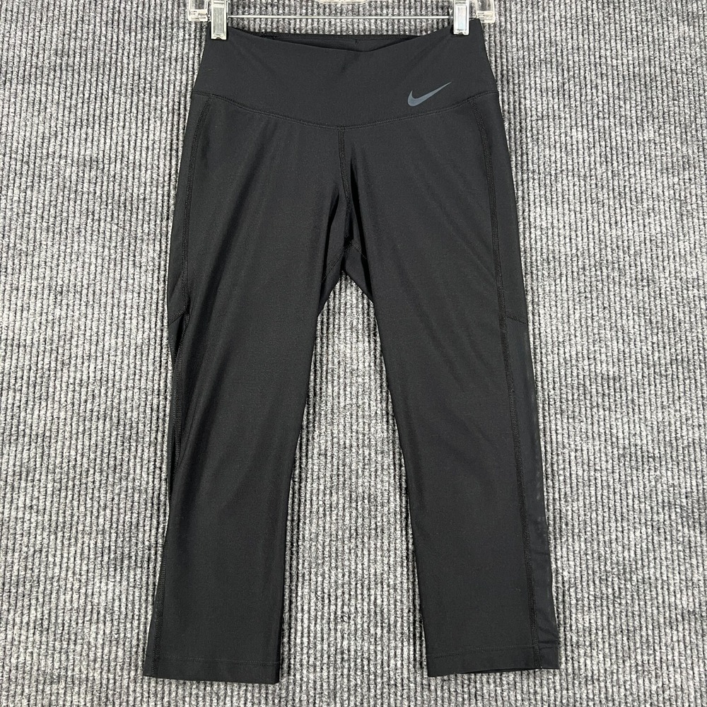 Nike Leggings Dri-Fit Womens Size XS Extra Small Black Activewear 18" Inseam